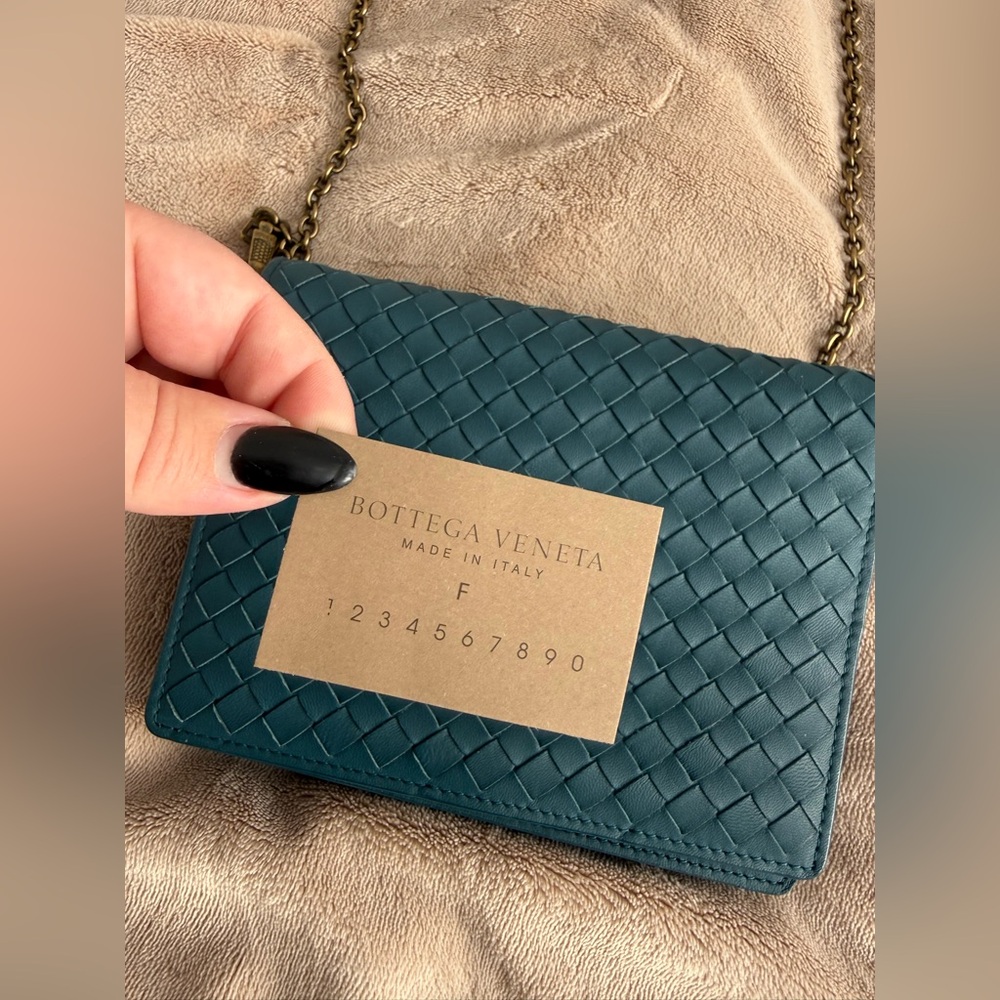Bottega Veneta Dark Teal Crossbody Bag